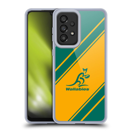 Australia National Rugby Union Team Crest Stripes Soft Gel Case for Samsung Galaxy A33 5G (2022)