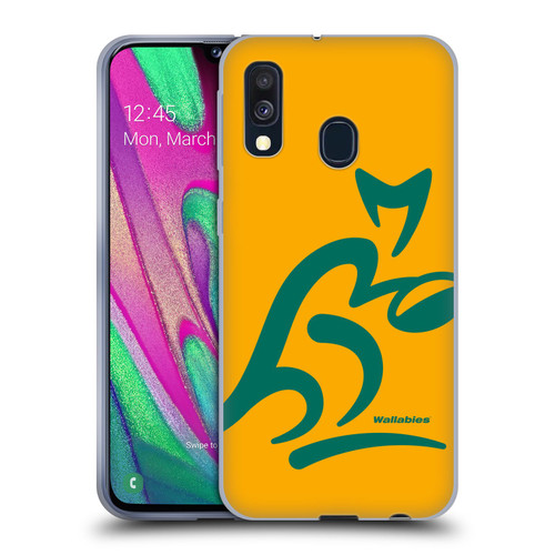 Australia National Rugby Union Team Crest Oversized Soft Gel Case for Samsung Galaxy A40 (2019)