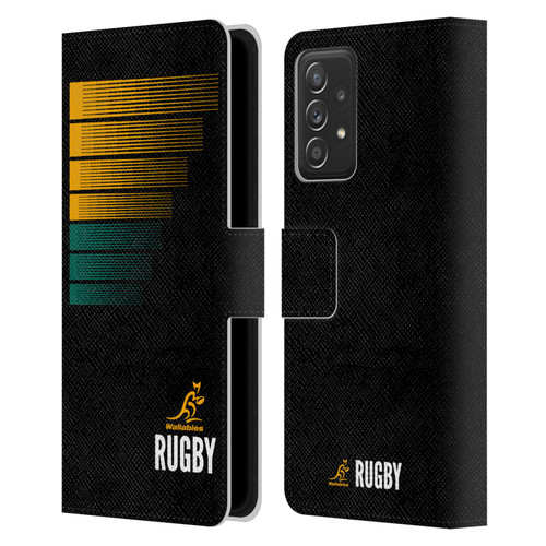 Australia National Rugby Union Team Crest Rugby Green Yellow Leather Book Wallet Case Cover For Samsung Galaxy A53 5G (2022)