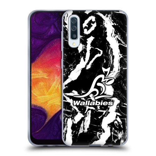 Australia National Rugby Union Team Crest Black Marble Soft Gel Case for Samsung Galaxy A50/A30s (2019)