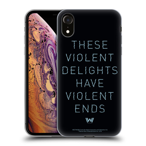 Westworld Graphics Violent Delights Soft Gel Case for Apple iPhone XR
