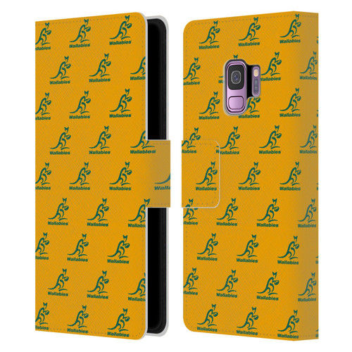 Australia National Rugby Union Team Crest Pattern Leather Book Wallet Case Cover For Samsung Galaxy S9