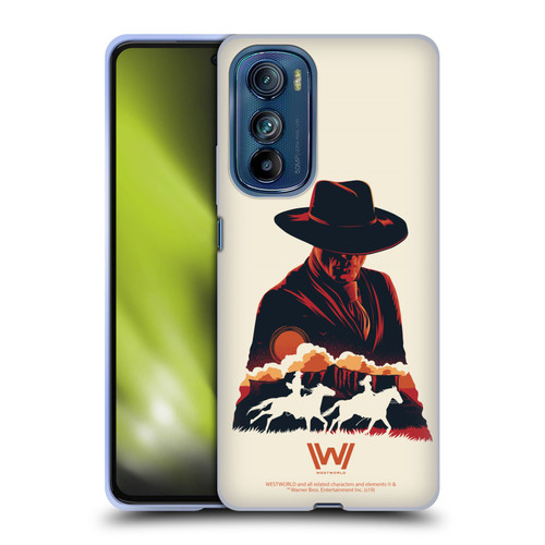 Westworld Graphics Man In Black Soft Gel Case for Motorola Edge 30