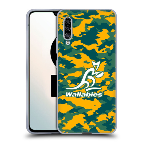 Australia National Rugby Union Team Crest Camouflage Soft Gel Case for Samsung Galaxy A90 5G (2019)