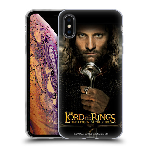 The Lord Of The Rings The Return Of The King Posters Aragorn Soft Gel Case for Apple iPhone XS Max