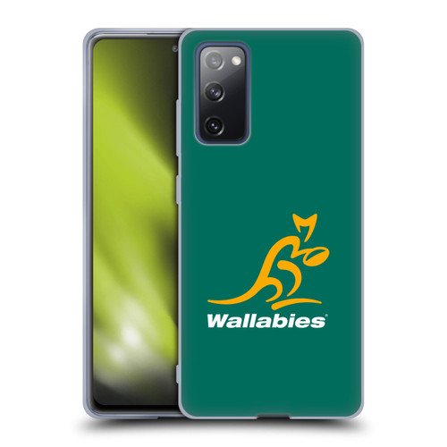 Australia National Rugby Union Team Crest Plain Green Soft Gel Case for Samsung Galaxy S20 FE / 5G