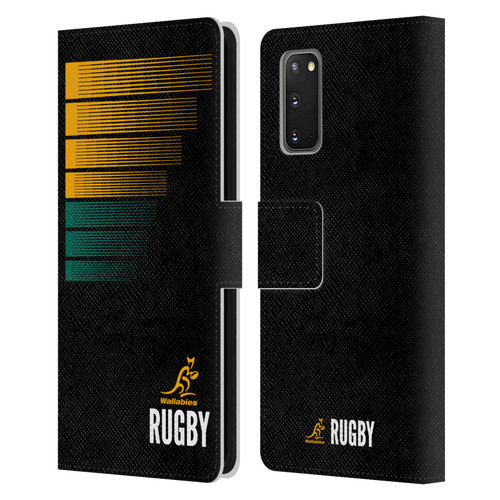 Australia National Rugby Union Team Crest Rugby Green Yellow Leather Book Wallet Case Cover For Samsung Galaxy S20 / S20 5G