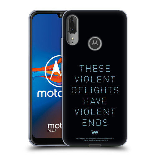 Westworld Graphics Violent Delights Soft Gel Case for Motorola Moto E6 Plus