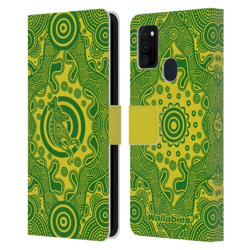 Australia National Rugby Union Team Crest First Nations Leather Book Wallet Case Cover For Samsung Galaxy M30s (2019)/M21 (2020)
