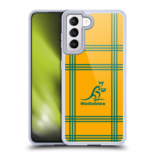 Australia National Rugby Union Team Crest Tartan Soft Gel Case for Samsung Galaxy S21 5G