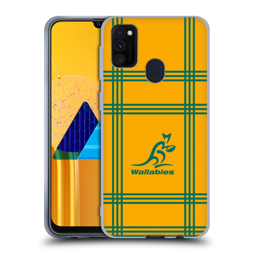 Australia National Rugby Union Team Crest Tartan Soft Gel Case for Samsung Galaxy M30s (2019)/M21 (2020)