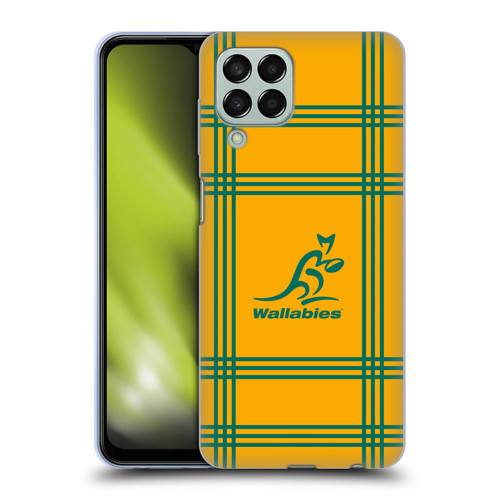 Australia National Rugby Union Team Crest Tartan Soft Gel Case for Samsung Galaxy M33 (2022)