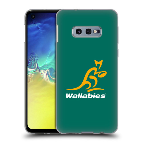 Australia National Rugby Union Team Crest Plain Green Soft Gel Case for Samsung Galaxy S10e
