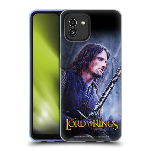 The Lord Of The Rings The Two Towers Character Art Aragorn Soft Gel Case for Samsung Galaxy A03 (2021)