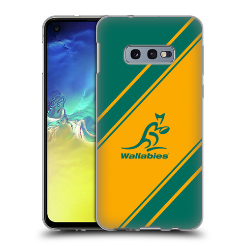 Australia National Rugby Union Team Crest Stripes Soft Gel Case for Samsung Galaxy S10e