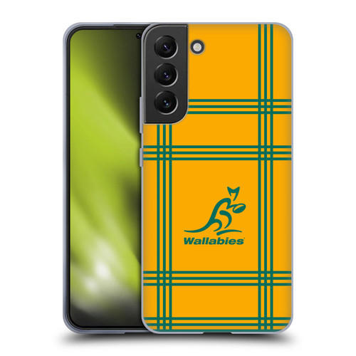 Australia National Rugby Union Team Crest Tartan Soft Gel Case for Samsung Galaxy S22+ 5G
