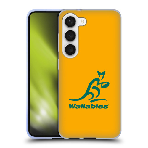 Australia National Rugby Union Team Crest Plain Yellow Soft Gel Case for Samsung Galaxy S23 5G