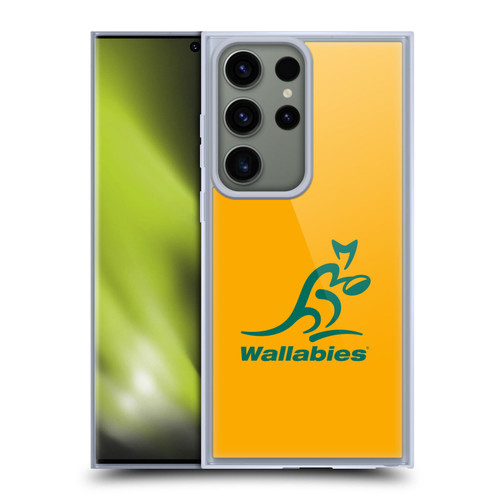 Australia National Rugby Union Team Crest Plain Yellow Soft Gel Case for Samsung Galaxy S23 Ultra 5G