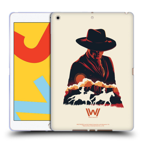 Westworld Graphics Man In Black Soft Gel Case for Apple iPad 10.2 2019/2020/2021