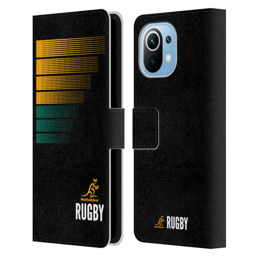 Australia National Rugby Union Team Crest Rugby Green Yellow Leather Book Wallet Case Cover For Xiaomi Mi 11