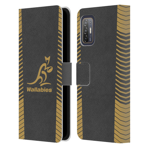Australia National Rugby Union Team Wallabies Replica Grey Leather Book Wallet Case Cover For HTC Desire 21 Pro 5G
