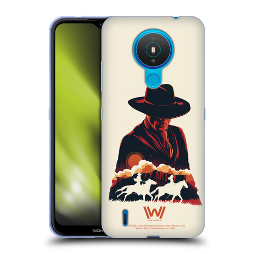 Westworld Graphics Man In Black Soft Gel Case for Nokia 1.4