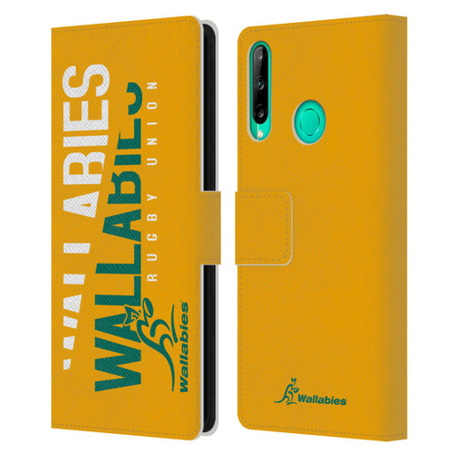 Australia National Rugby Union Team Wallabies Linebreak Yellow Leather Book Wallet Case Cover For Huawei P40 lite E