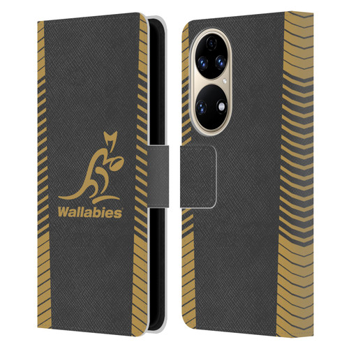 Australia National Rugby Union Team Wallabies Replica Grey Leather Book Wallet Case Cover For Huawei P50