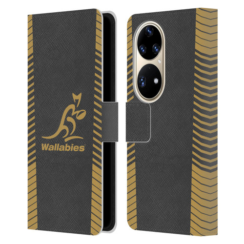 Australia National Rugby Union Team Wallabies Replica Grey Leather Book Wallet Case Cover For Huawei P50 Pro