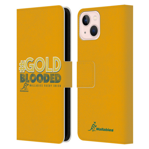 Australia National Rugby Union Team Wallabies Goldblooded Leather Book Wallet Case Cover For Apple iPhone 13