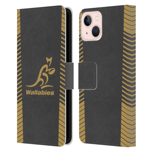 Australia National Rugby Union Team Wallabies Replica Grey Leather Book Wallet Case Cover For Apple iPhone 13