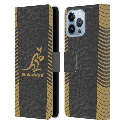 Australia National Rugby Union Team Wallabies Replica Grey Leather Book Wallet Case Cover For Apple iPhone 13 Pro Max