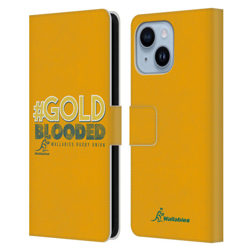 Australia National Rugby Union Team Wallabies Goldblooded Leather Book Wallet Case Cover For Apple iPhone 14 Plus