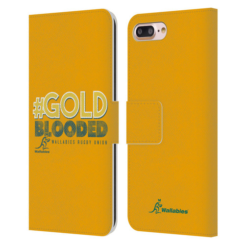Australia National Rugby Union Team Wallabies Goldblooded Leather Book Wallet Case Cover For Apple iPhone 7 Plus / iPhone 8 Plus
