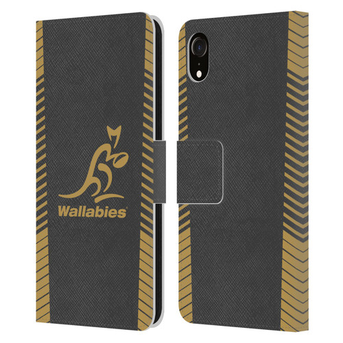 Australia National Rugby Union Team Wallabies Replica Grey Leather Book Wallet Case Cover For Apple iPhone XR