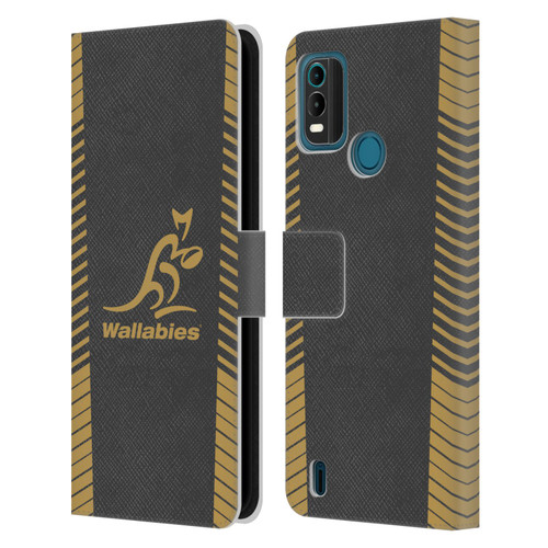 Australia National Rugby Union Team Wallabies Replica Grey Leather Book Wallet Case Cover For Nokia G11 Plus