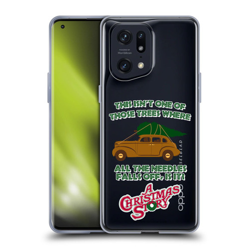 A Christmas Story Graphics Car And Pine Tree Soft Gel Case for OPPO Find X5 Pro