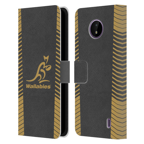 Australia National Rugby Union Team Wallabies Replica Grey Leather Book Wallet Case Cover For Nokia C10 / C20