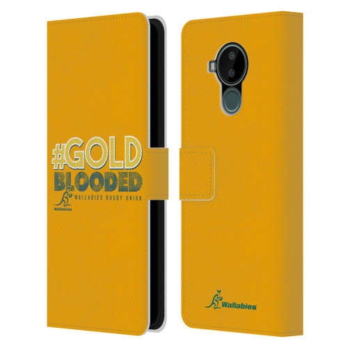 Australia National Rugby Union Team Wallabies Goldblooded Leather Book Wallet Case Cover For Nokia C30