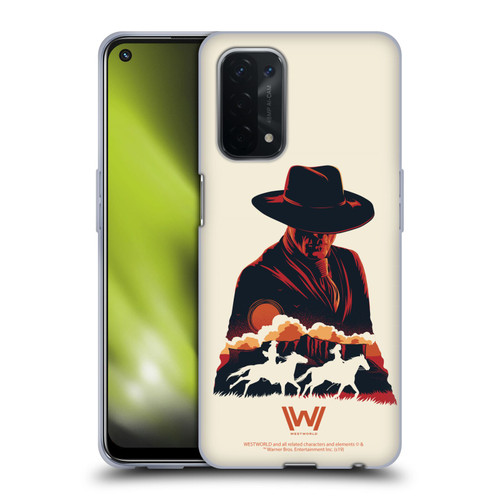 Westworld Graphics Man In Black Soft Gel Case for OPPO A54 5G