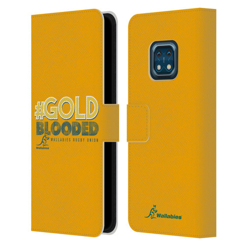 Australia National Rugby Union Team Wallabies Goldblooded Leather Book Wallet Case Cover For Nokia XR20