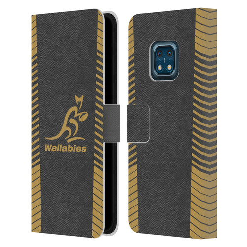 Australia National Rugby Union Team Wallabies Replica Grey Leather Book Wallet Case Cover For Nokia XR20