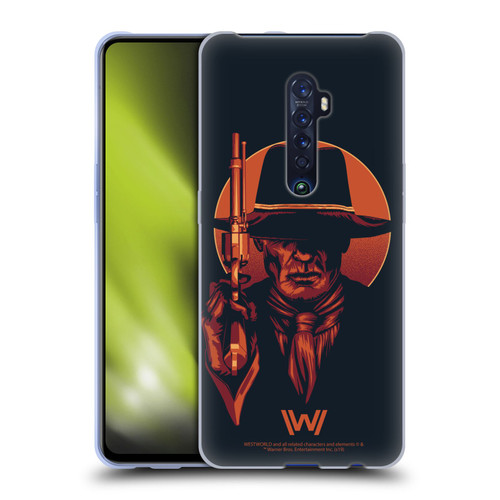 Westworld Graphics Man In Black 2 Soft Gel Case for OPPO Reno 2