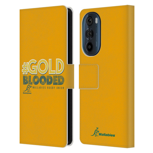 Australia National Rugby Union Team Wallabies Goldblooded Leather Book Wallet Case Cover For Motorola Edge 30