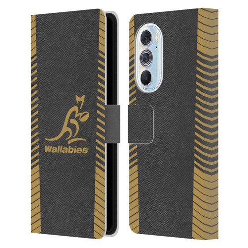 Australia National Rugby Union Team Wallabies Replica Grey Leather Book Wallet Case Cover For Motorola Edge X30