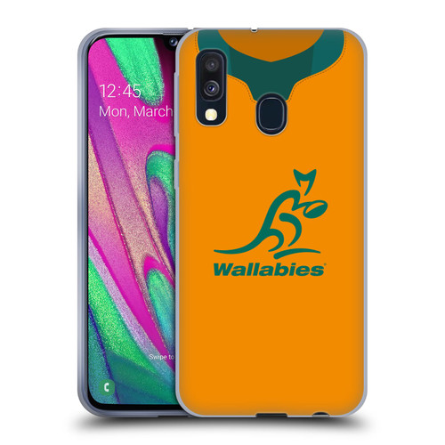 Australia National Rugby Union Team 2021 Jersey Home Soft Gel Case for Samsung Galaxy A40 (2019)