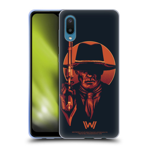 Westworld Graphics Man In Black 2 Soft Gel Case for Samsung Galaxy A02/M02 (2021)