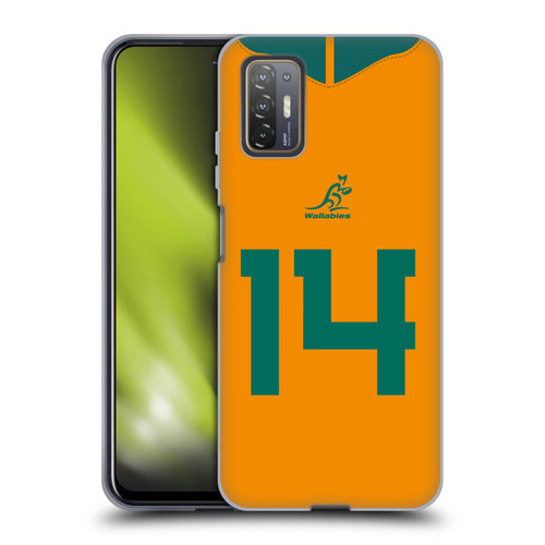 Australia National Rugby Union Team 2021/22 Players Jersey Position 14 Soft Gel Case for HTC Desire 21 Pro 5G