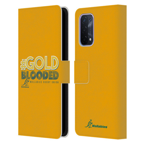 Australia National Rugby Union Team Wallabies Goldblooded Leather Book Wallet Case Cover For OPPO A54 5G