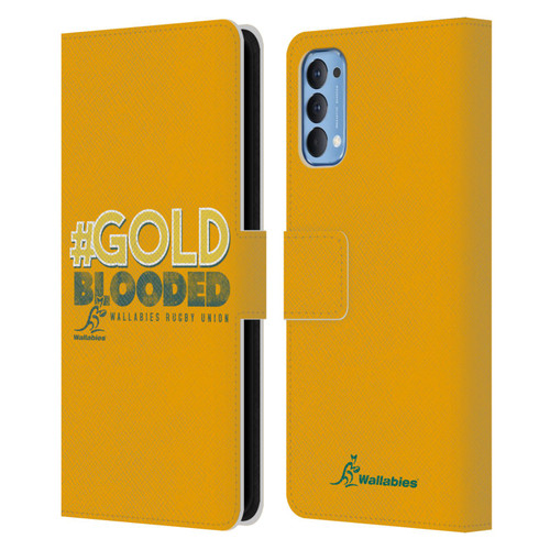 Australia National Rugby Union Team Wallabies Goldblooded Leather Book Wallet Case Cover For OPPO Reno 4 5G